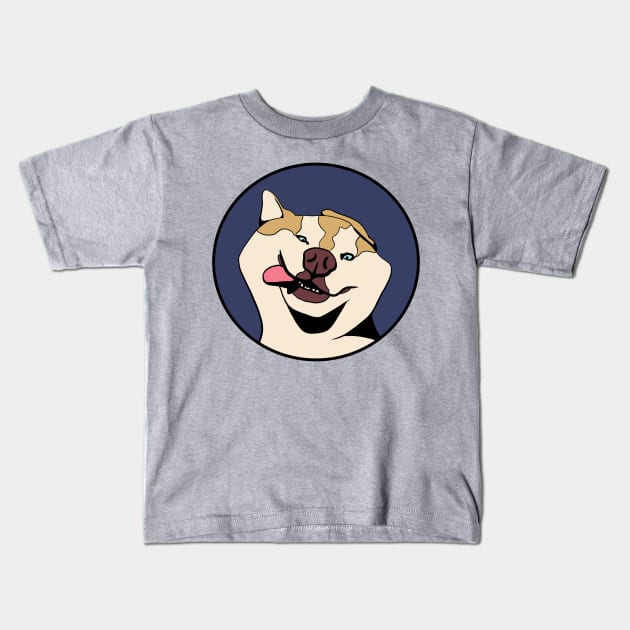 Goofy Dog - Funny Animal Design Kids T-Shirt by Animals in Design